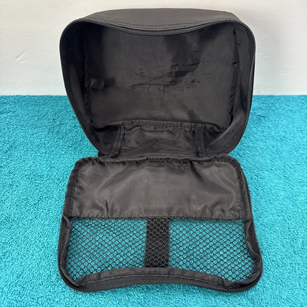 SAMSONITE Travel Organizer Zippered Pouch In‎ Black Canvas Fabric
